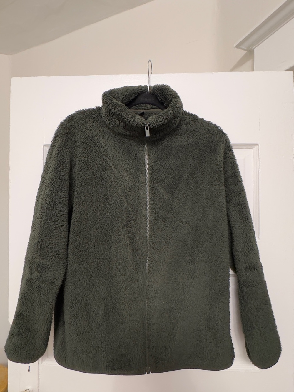 Uniqlo Women’s Plush Full-Zip Teddy Jacket - Forest Green